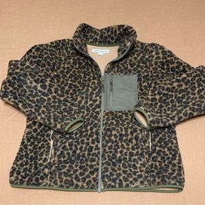 Full Zip Leopard Sherpa Jacket